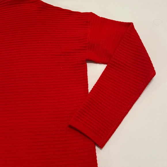 French Connection Lena Funnel Neck Pullover Sweater Red  Sz M - Picture 13 of 14